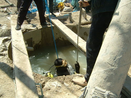 胡杨河市打捞队 水下管道封堵公司 潜水队 录像