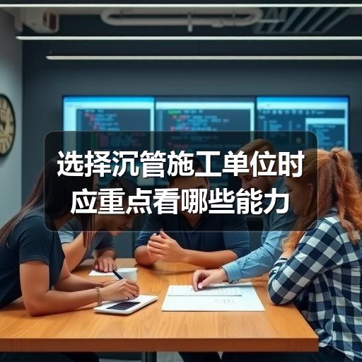 如何科学选择沉管施工单位?关键维度全解析-玄熵星行水下(图3) 选择沉管施工单位时应重点看哪些能力