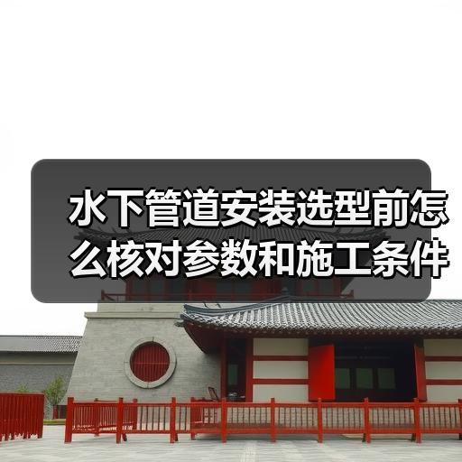 水下管道安装选型前怎么核对参数和施工条件